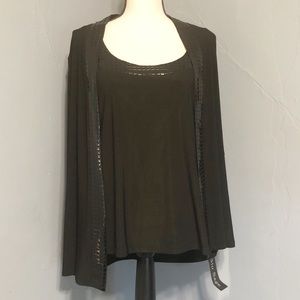 Blu Sage 2 PC. Black Blouse Set